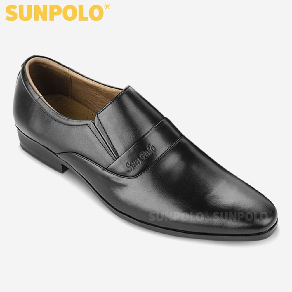 Giày Tây Nam Da Bò SUNPOLO TAY234 - Đen - 42