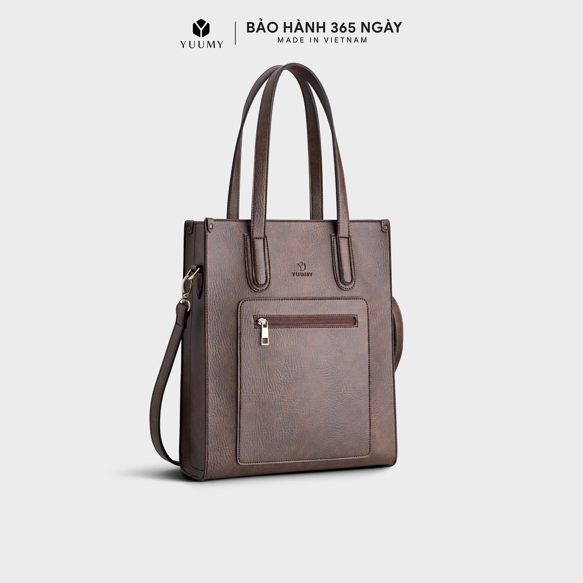 Túi Yuumy Thời trang nữ tote - Túi xách da YTX18 - Nâu
