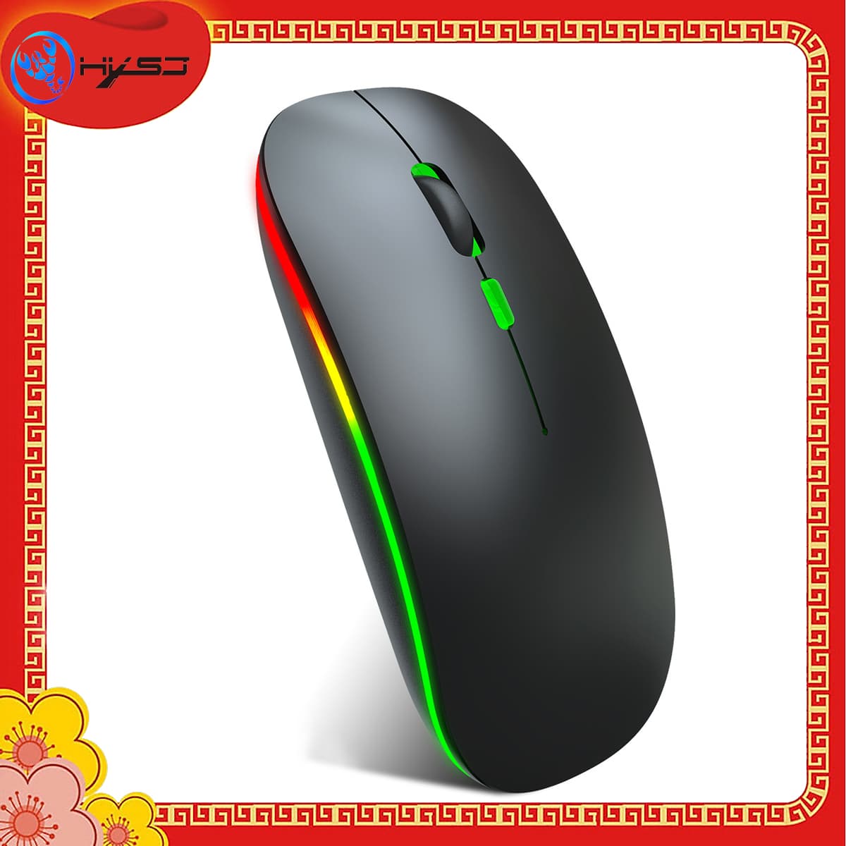 Chuột Không Dây Sạc Pin HXSJ M402 - Hàng chính hãng - Đen