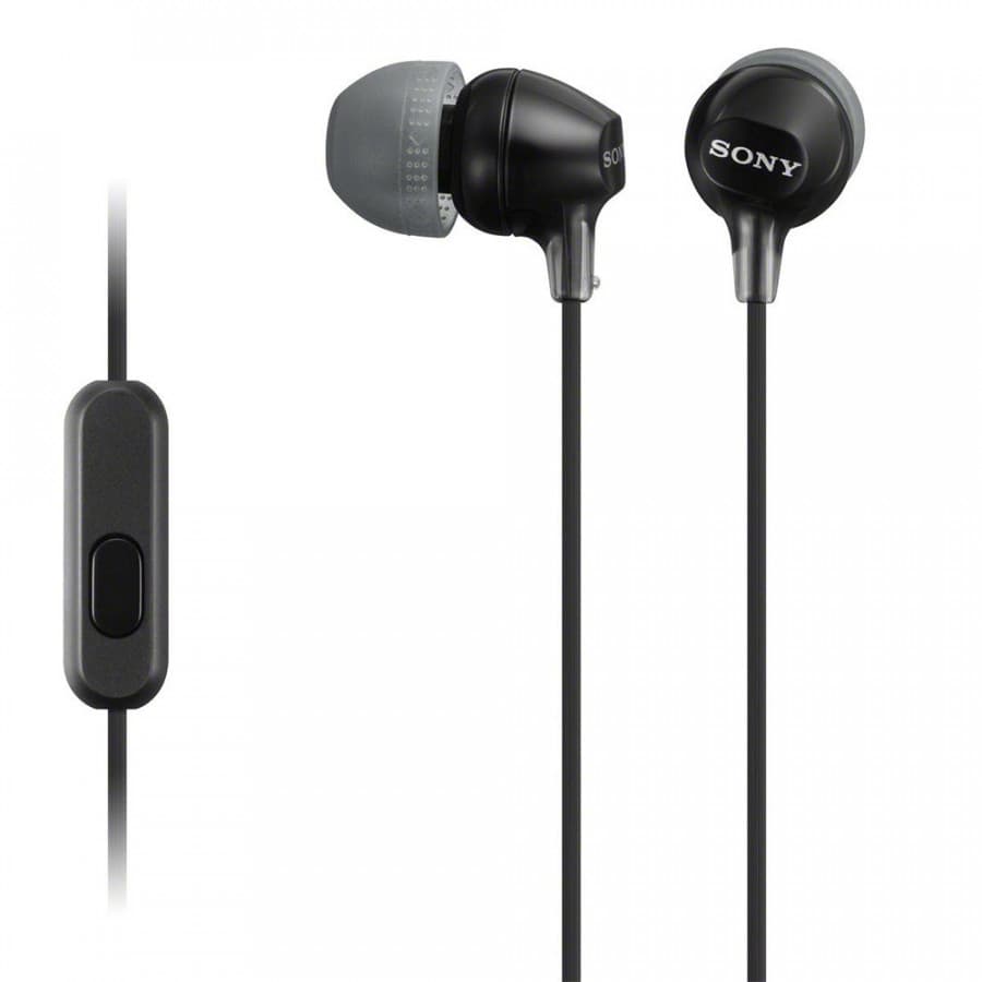 Tai Nghe Nhét Tai Sony MDR-EX15AP Đen - Hàng Chính Hãng