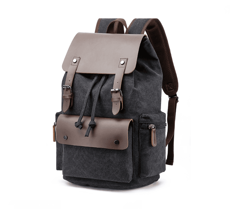Balo nam vải canvas cao cấp phong cách mới 15,6 - ĐEN