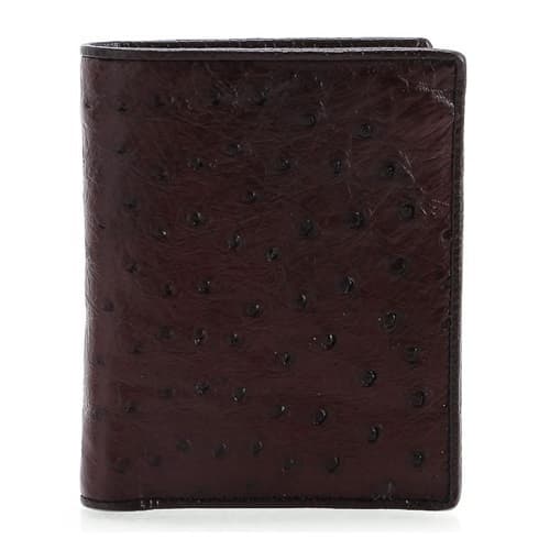 Ví nam da đà điểu da bụng kiểu đứng nhiều màu HJ92408-09-10-18-30-31 - Nâu đất