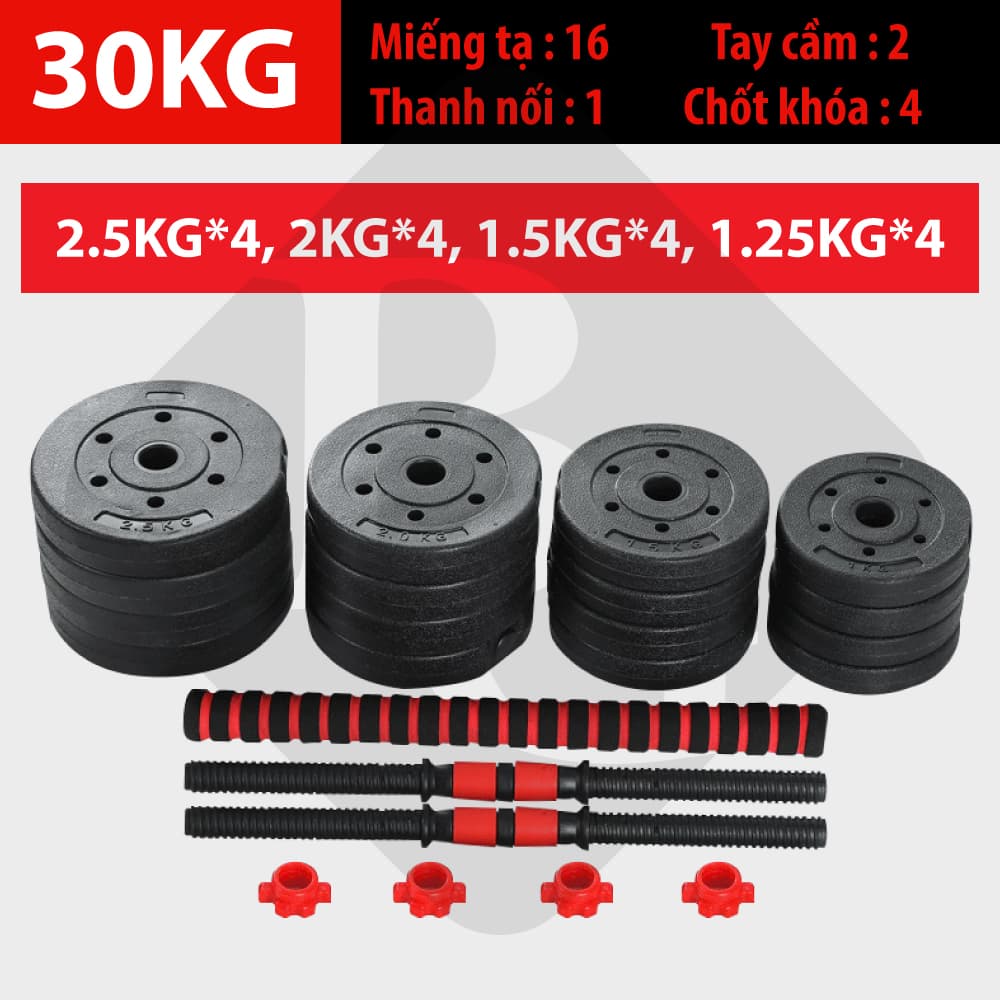 Ta đôi, Tạ tay Chọn Lực Nặng Của Tạ 20kg ,30kg, 40kg Tùy chọn tap tay đẩy kết hợp, tạ nam nữ tập gym tập thon tay Giá tốt Hàng Chuẩn  hàng nhập khẩu - PVC-30KG