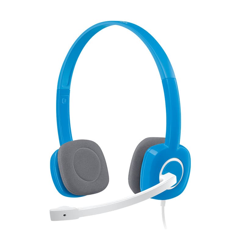 Tai nghe chụp tai Logitech H150 - 2 jack 3.5mm, Mic khử giảm tiếng ồn, âm thanh nổi - Hàng chính hãng - Màu Xanh dương
