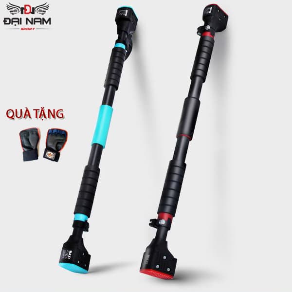 Xà Đơn Gắn Tường 2021 KT 72cm-105cm Tích Hợp Chốt Chống Xoay Chất Liệu Inox  Kèm Găng Tay Tập Xà