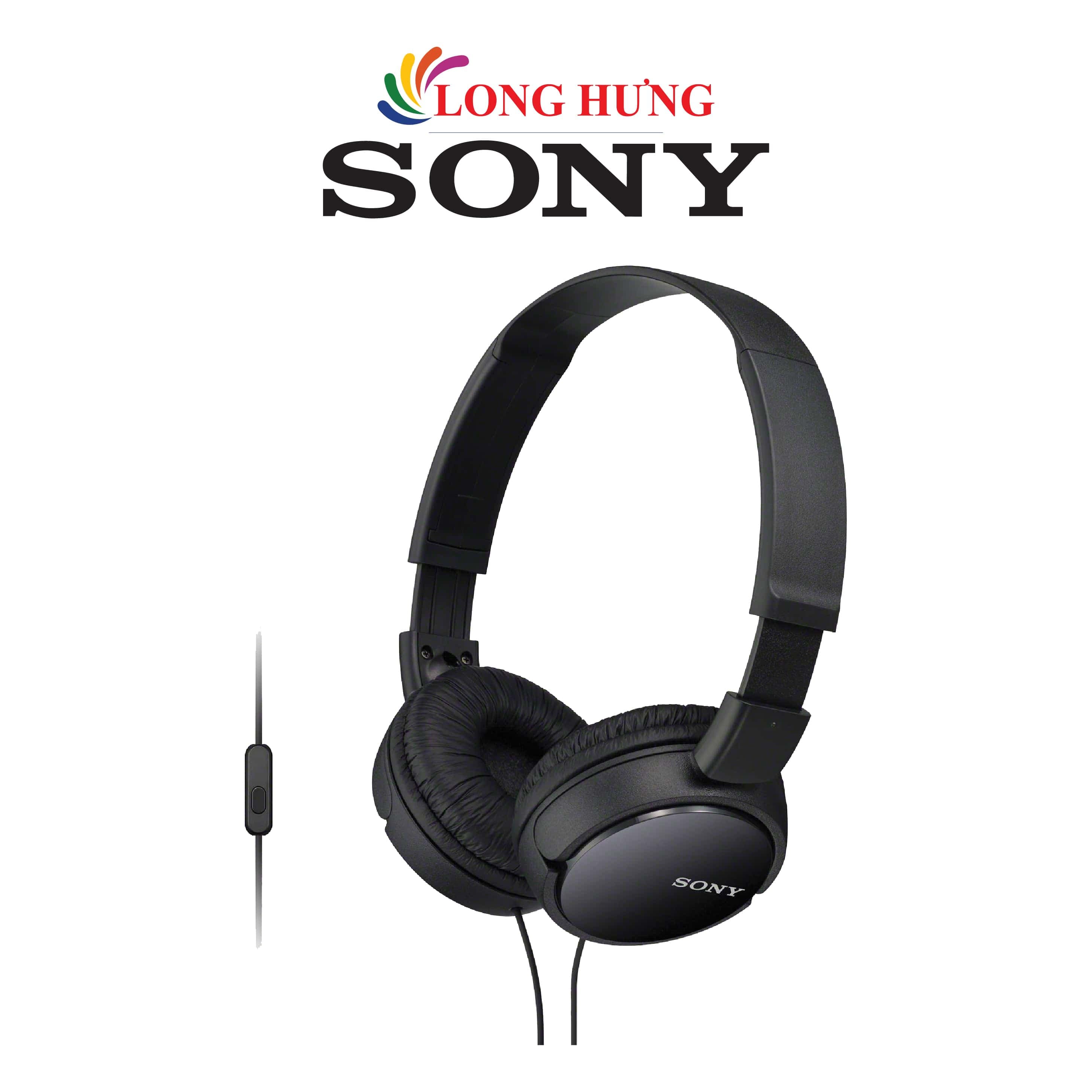 Tai nghe chụp tai có dây Sony MDR-ZX110AP - Hàng chính hãng - Đen