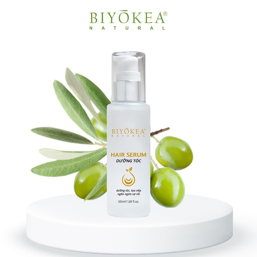 Dầu Dưỡng Tóc Hair Serum phục hồi và nuôi dưỡng tóc bóng mượt, ngừa xơ rối Biyokea 50ml