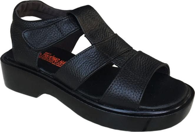 Giày sandal nam Trường Hải da bò thật mềm mại cao 5cm  màu đen đế PU siêu nhẹ không trơn trượt  chắc chắn  HÌNH ẢNH THẬT SD791 - Đen - 39
