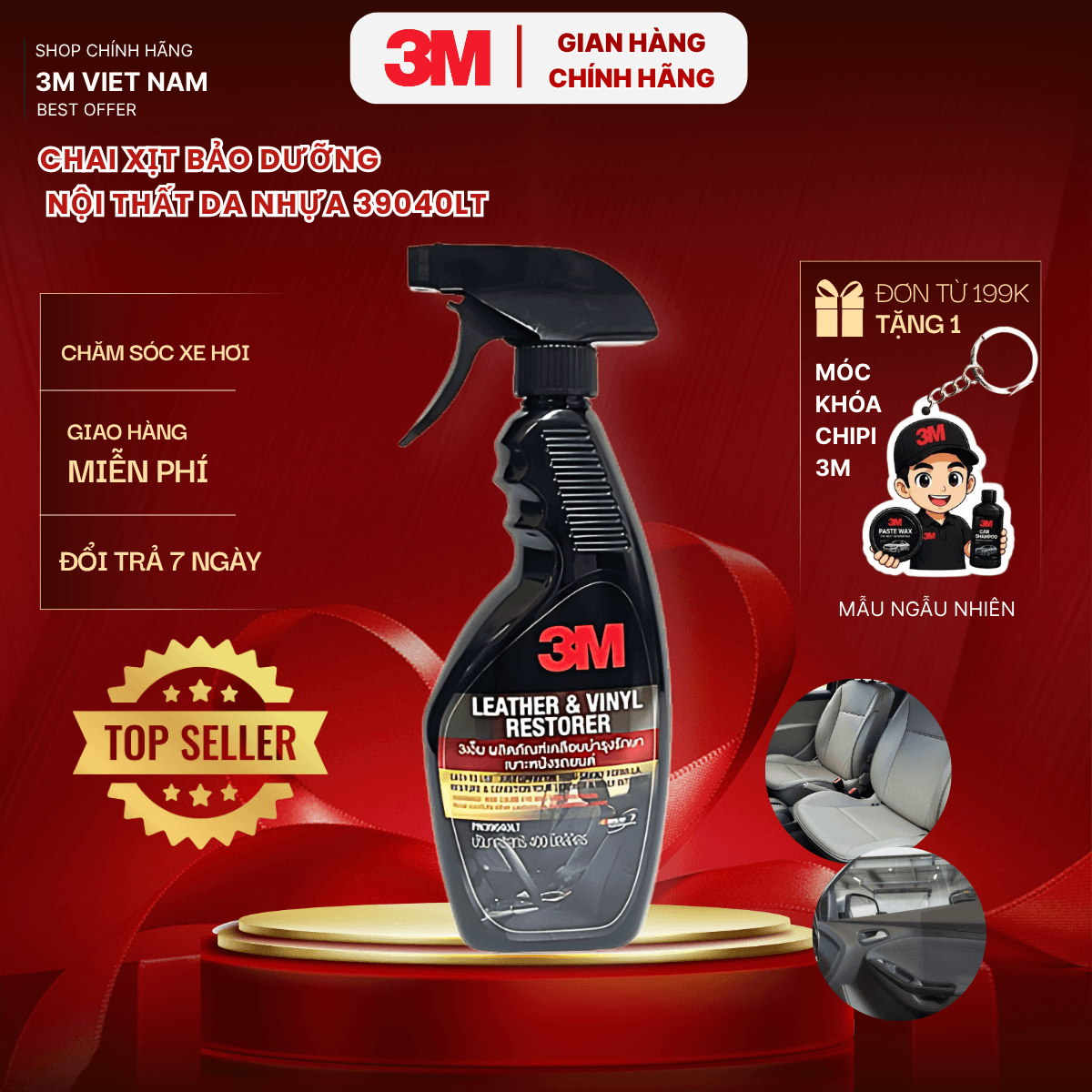 Dung dịch dưỡng da, nội thất 3M 39040LT
