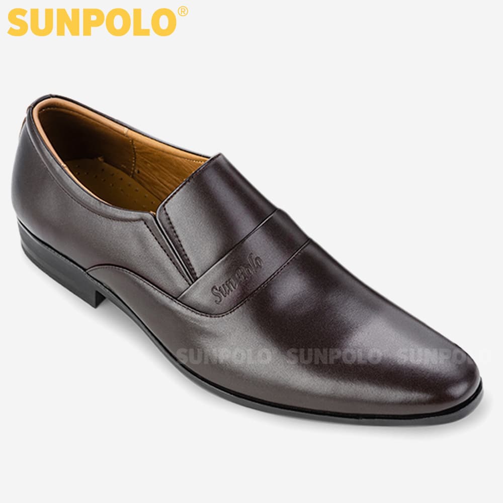 Giày Tây Nam Da Bò SUNPOLO TAY234 - Nâu - 41