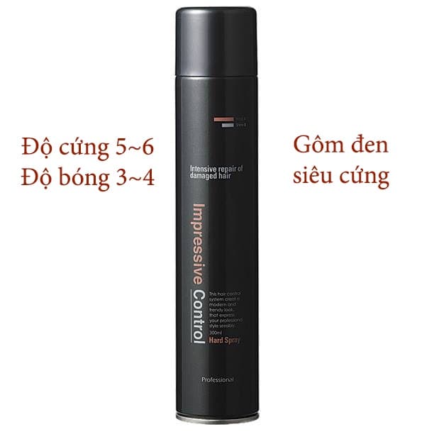 Gôm xịt tóc tạo kiểu siêu cứng, giữ nếp lâu Mugens Hair Spray Hàn Quốc 300ml  Móc khóa - Gôm đen siêu cứng