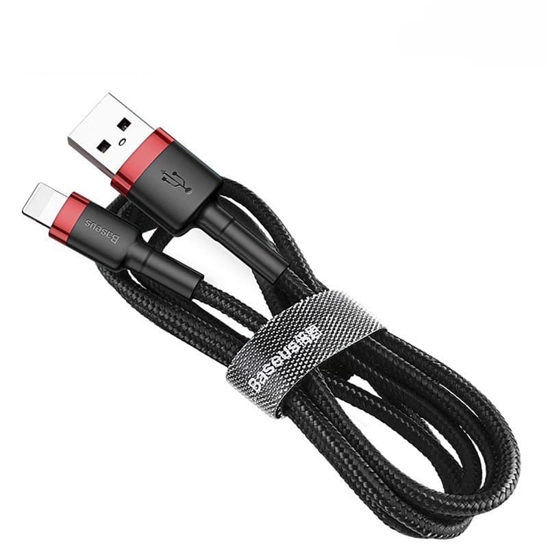 Cáp sạc Baseus Cafule sạc nhanh dùng cho iPhone - Hàng chính hãng - 2 mét  - Màu Đen