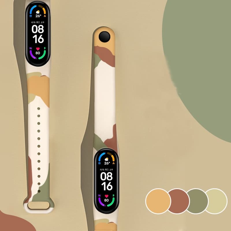 Dây Đeo Thay Thế Dành Cho Vòng Đeo Tay Thông Minh Xiaomi Mi Band 5 Miband 6 Miband 7 Mix Color - Hàng chính hãng - Xanh rêu - Miband 56