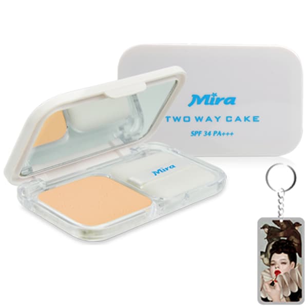 Phấn nén trang điểm siêu mịn Mira Two Way Cake Hàn Quốc 12g No.13 Bright Beige tặng kèm móc khoá - No.21 Cream Beige