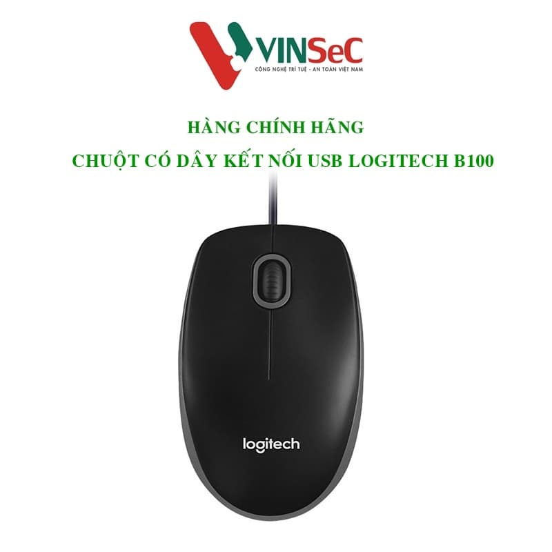 Chuột Có Dây Logitech B100 - Hàng Chính Hãng