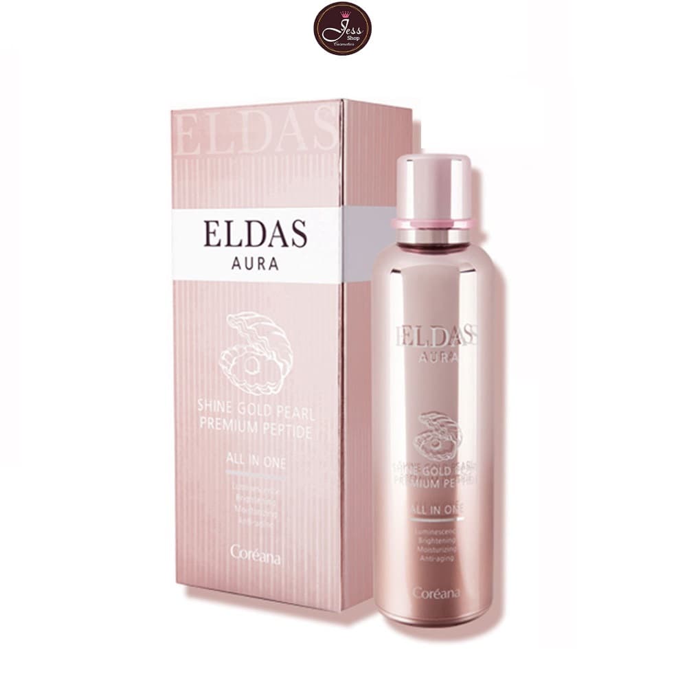 Serum Tế Bào Gốc Dưỡng Trắng Da Eldas Aura Coreana Shine Gold Pearl Premium Peptide All In One