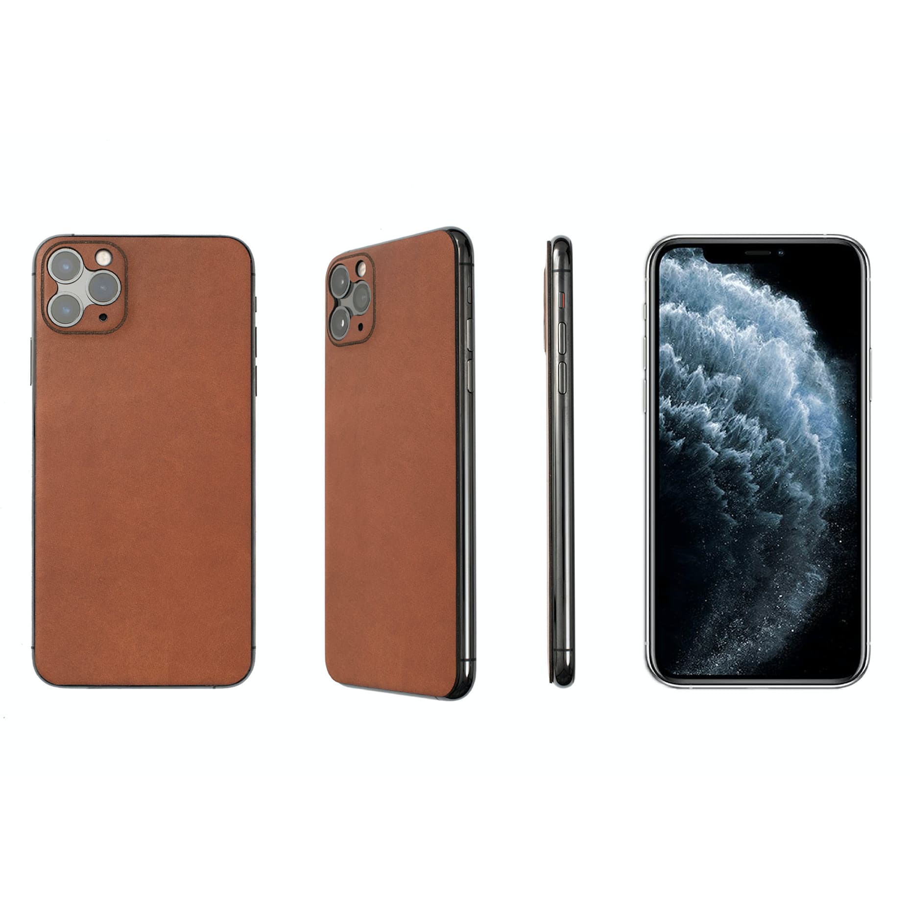 DÁN DA IPHONE 11 PRO MAX - CHÍNH HÃNG KHẮC TÊN - NÂU SÁP-170