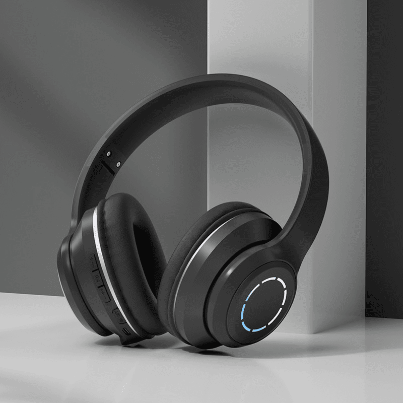 Tai Nghe Chụp Tai Bluetooth Không Dây Gaming, Tai Nghe Bluetooth Chụp Tai Có Mic Đàm Thoại Tiện Lợi, Tai Nghe Bluetooth Có Đèn LED , Pin Cực Khỏe BluetoothCao Cấp - Hàng Chính Hãng TEEMENT - Đen