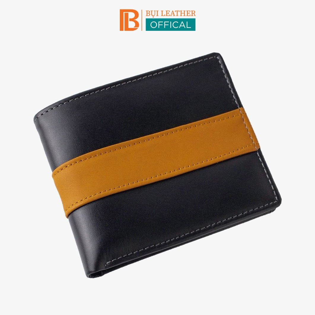 Ví da nam V112 da bò Nappa - Bụi leather - Bảo hành 12 tháng - Ví ngang