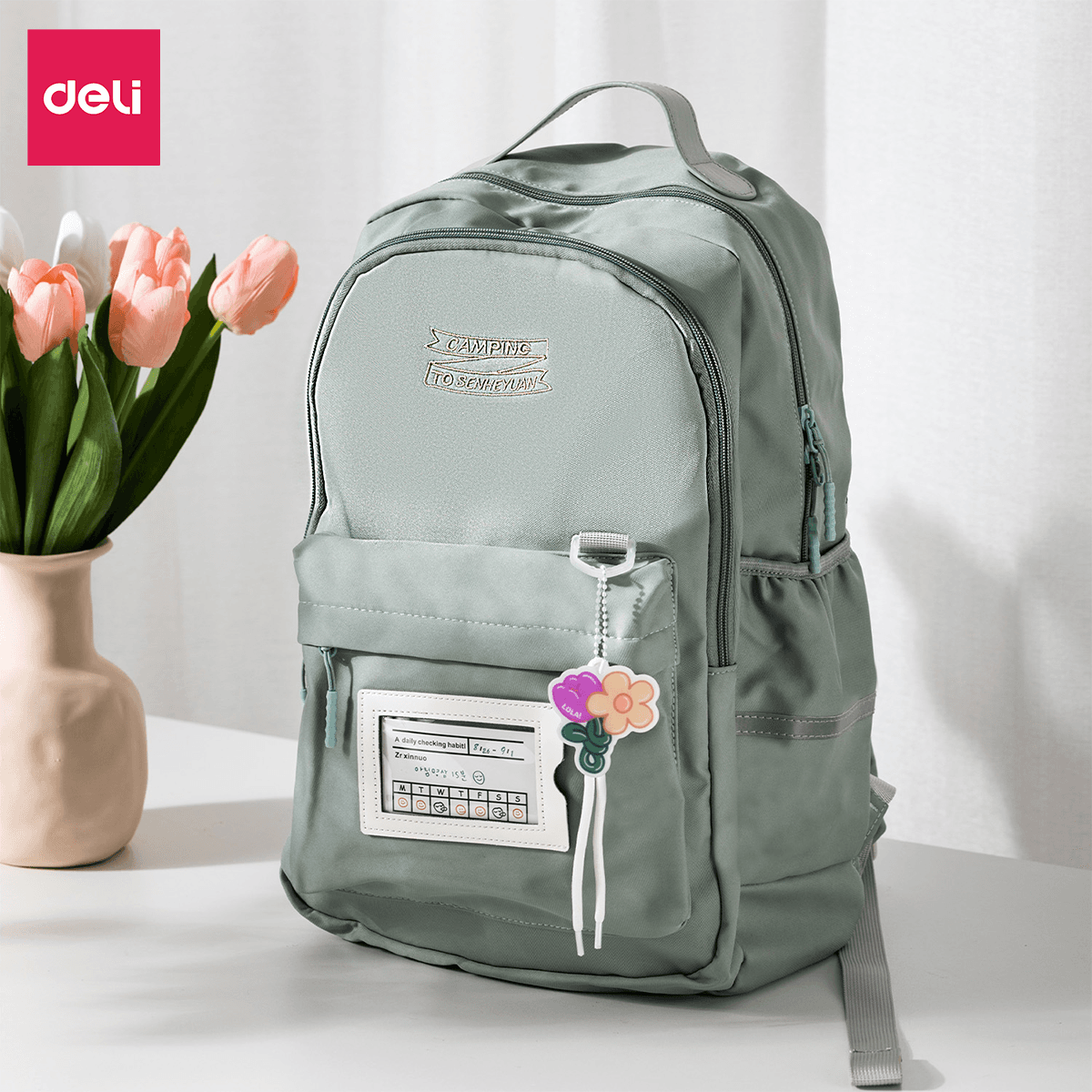 Balo Đi Học Hàn Quốc Ulzzang Thời Trang Nam Nữ Deli - Phù Hợp Cho Học Sinh Cấp 2 Cấp 3 Tiểu Học Trung Học Sinh Viên Chống Nước Đựng Được Laptop Đi Chơi Du Lịch Dễ Thương Cute Nhiều Màu Cá Tính Unisex Nam Nữ - Xanh dương trái tim