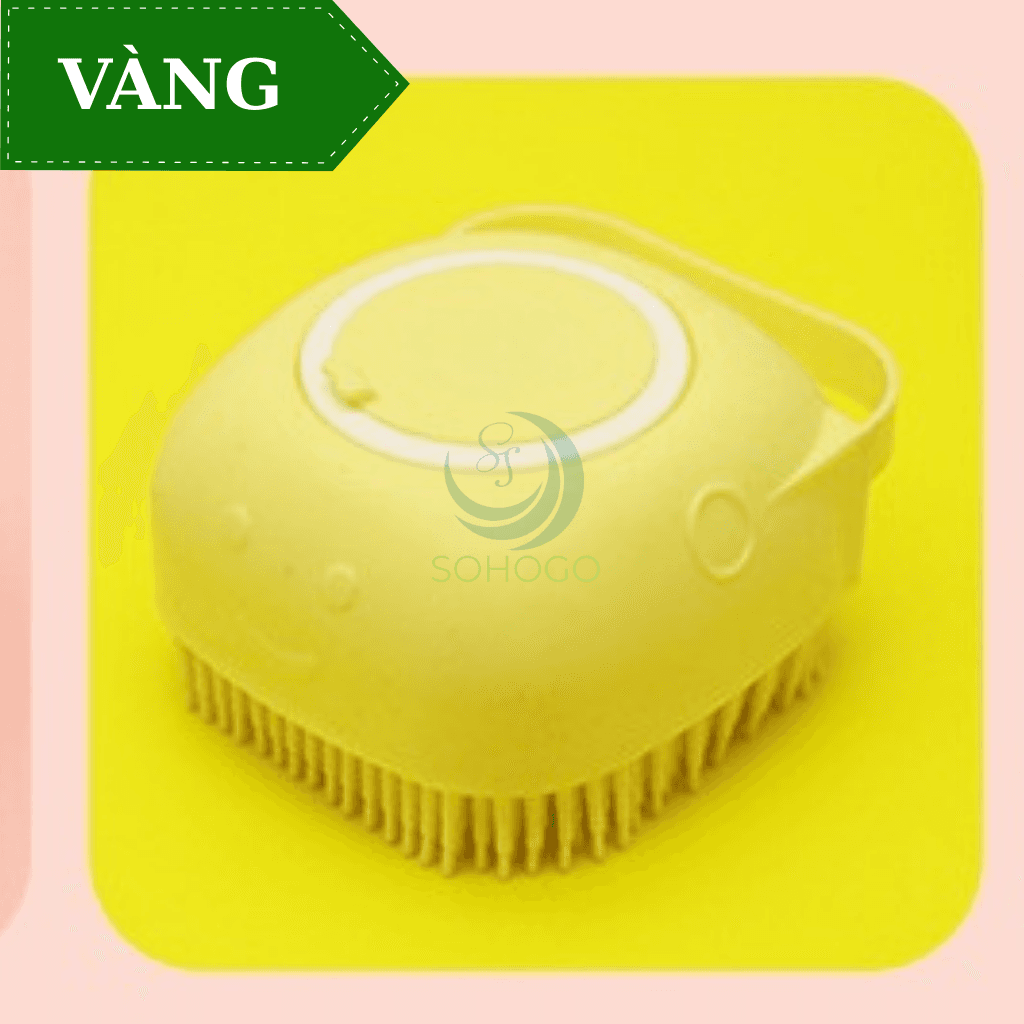 Bàn Chải Tắm Hình Thú Đáng Yêu Cho Bé  Chăm Sóc Da Nhẹ Nhàng Dụng Cụ Tắm Gội Silicon Đa Năng  Bóp Là Ra Bọt Cọ Tắm Silicon Tạo Bọt Có Hộp Đựng Xà Phòng Bàn Chải Massage Cơ Thể Silicon Mềm  Không Cần Tạo Bọt Tay - Vàng