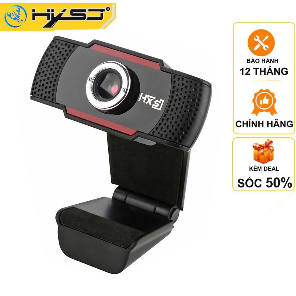 Webcam HXSJ S4 HD 1080P USB3.0 2.0 Có Thể Điều Chỉnh 360 Kèm Mic Cho Cuộc Gọi Video - Hàng Chính Hãng
