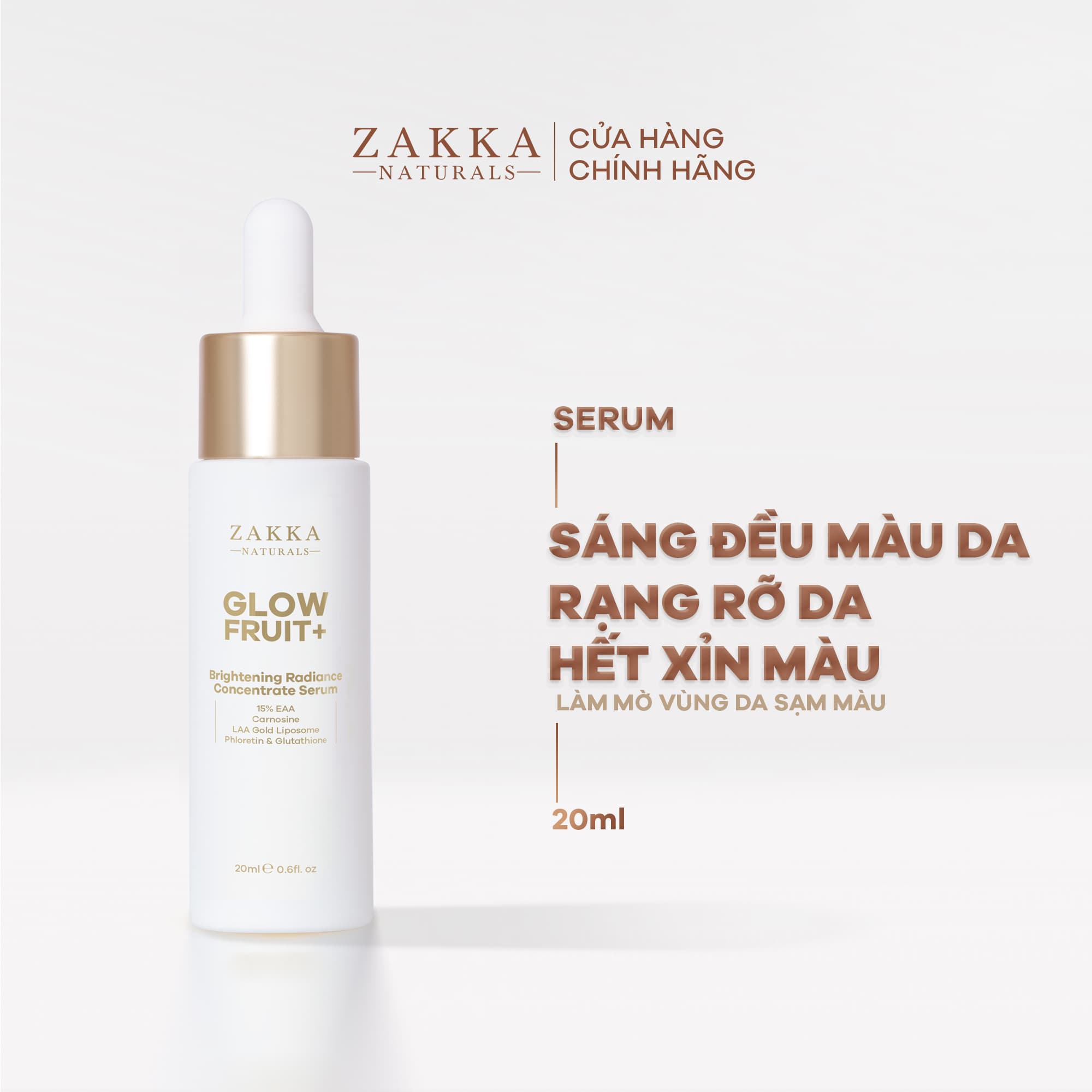 BAN MƠI Serum Vitamin C Zakka Naturals GlowFruit Brightening Radiance Concentrate 20ml