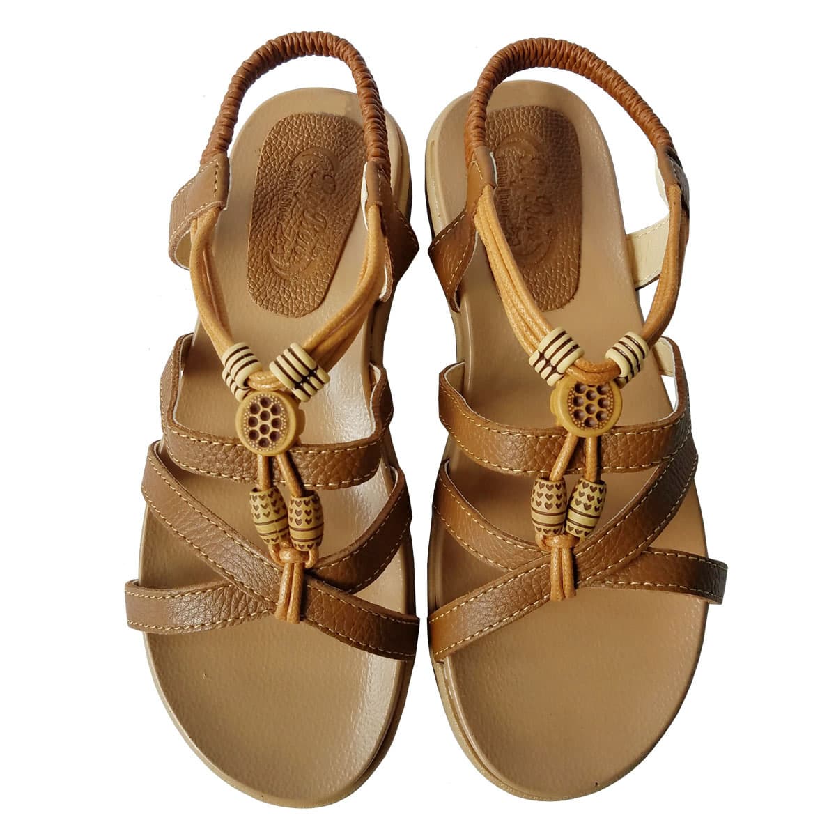 Giày Sandal Nữ BIGGBEN Da Bò Thật SDN08 - 40 - Vàng Bò