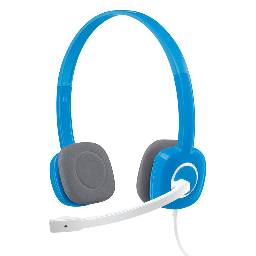 Tai nghe chụp tai Logitech H150 - 2 jack 3.5mm, Mic khử giảm tiếng ồn, âm thanh nổi - Màu xanh - Hàng chính hãng