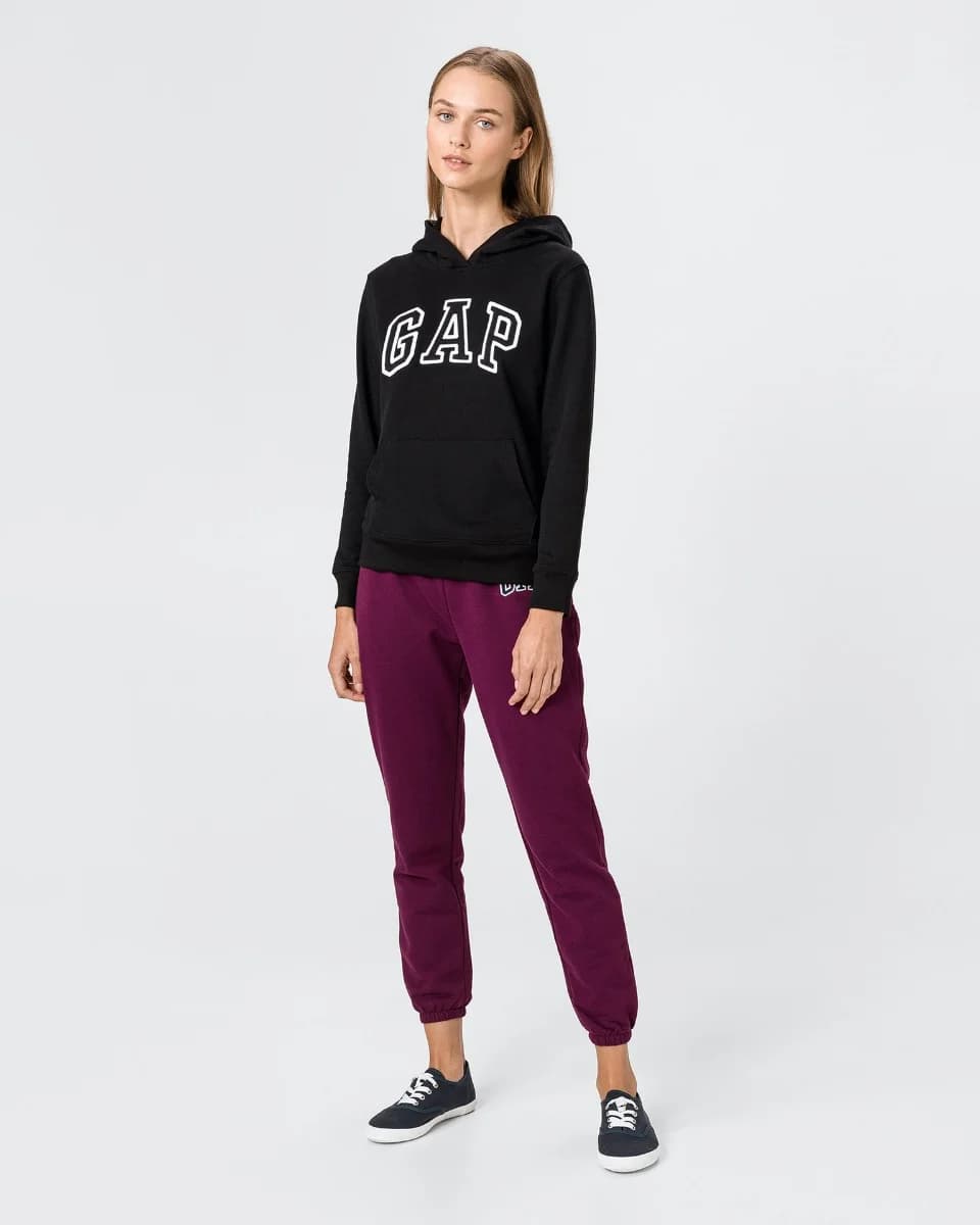 GAP - Áo Hoodie Nữ - Logo - TRUE BLACK V2