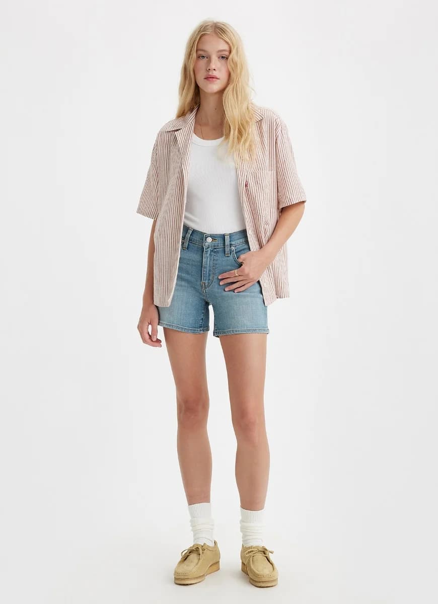 Levi's - Quần Jeans Nữ Ngắn Shorts - Z7240 MEDIUM INDIGO WORN IN