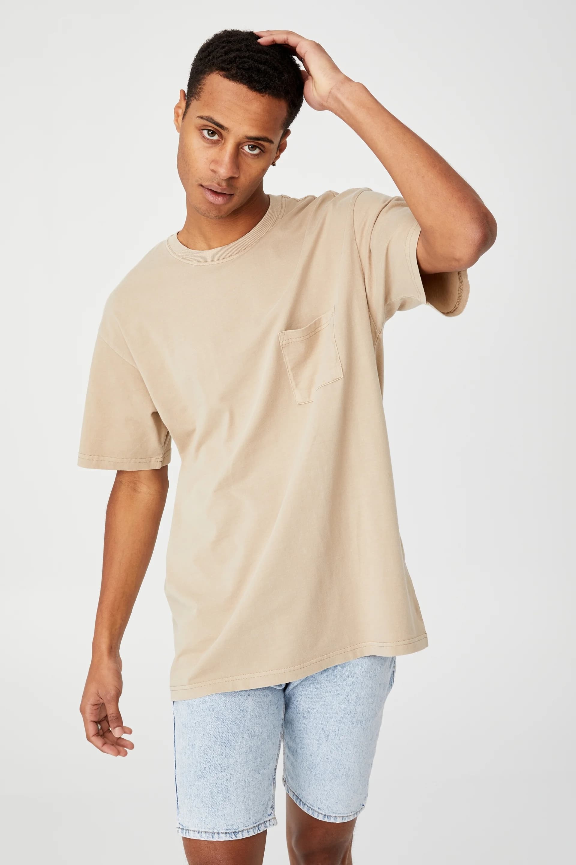 Cotton On - Áo Thun Ngắn Tay Nam - Loose Fit T-Shirt - GRAVEL STONE
