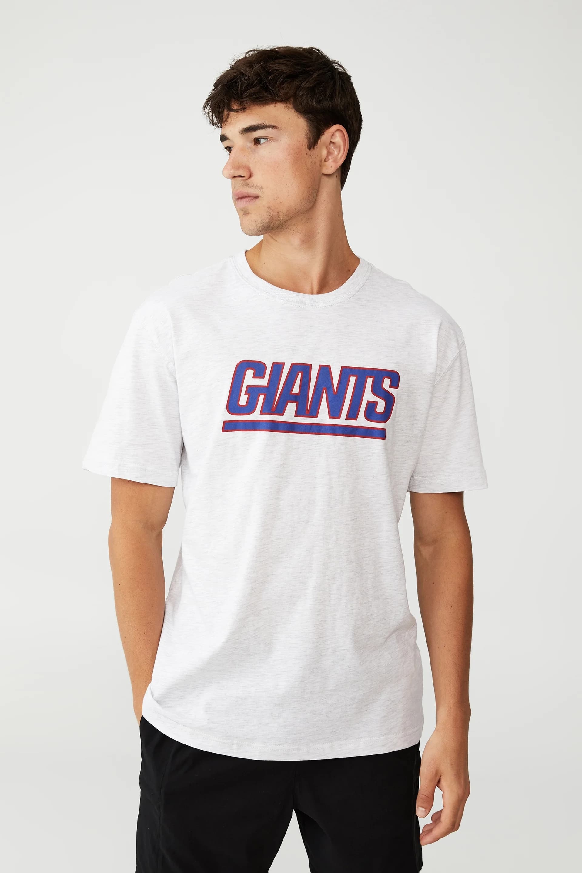 Cotton On - Áo Thun Thể Thao Nam-Active Logo T-Shirt - LCN NFL WHITE MARLE/NEW YORK GIANTS