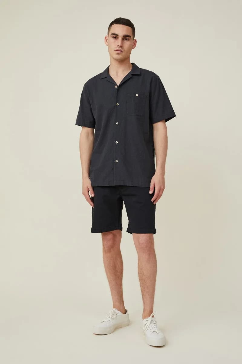 Cotton On - Quần Kaki Ngắn Nam - Corby Chino Short - Black