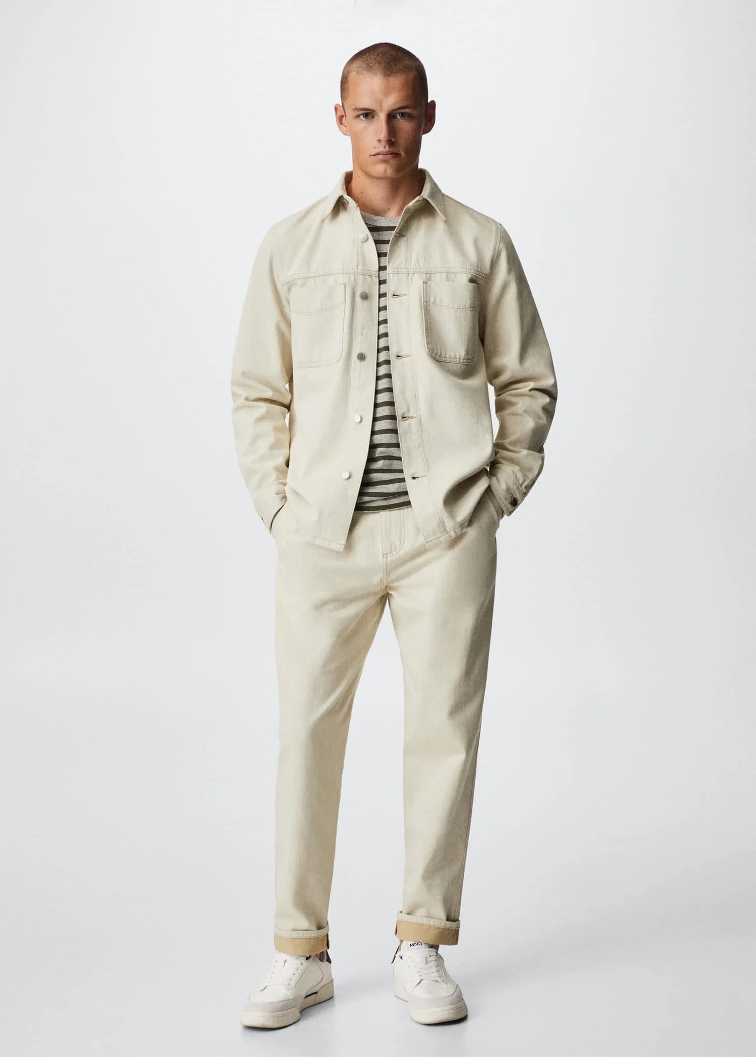 Mango - Quần Jeans Jules - NATURAL WHITE