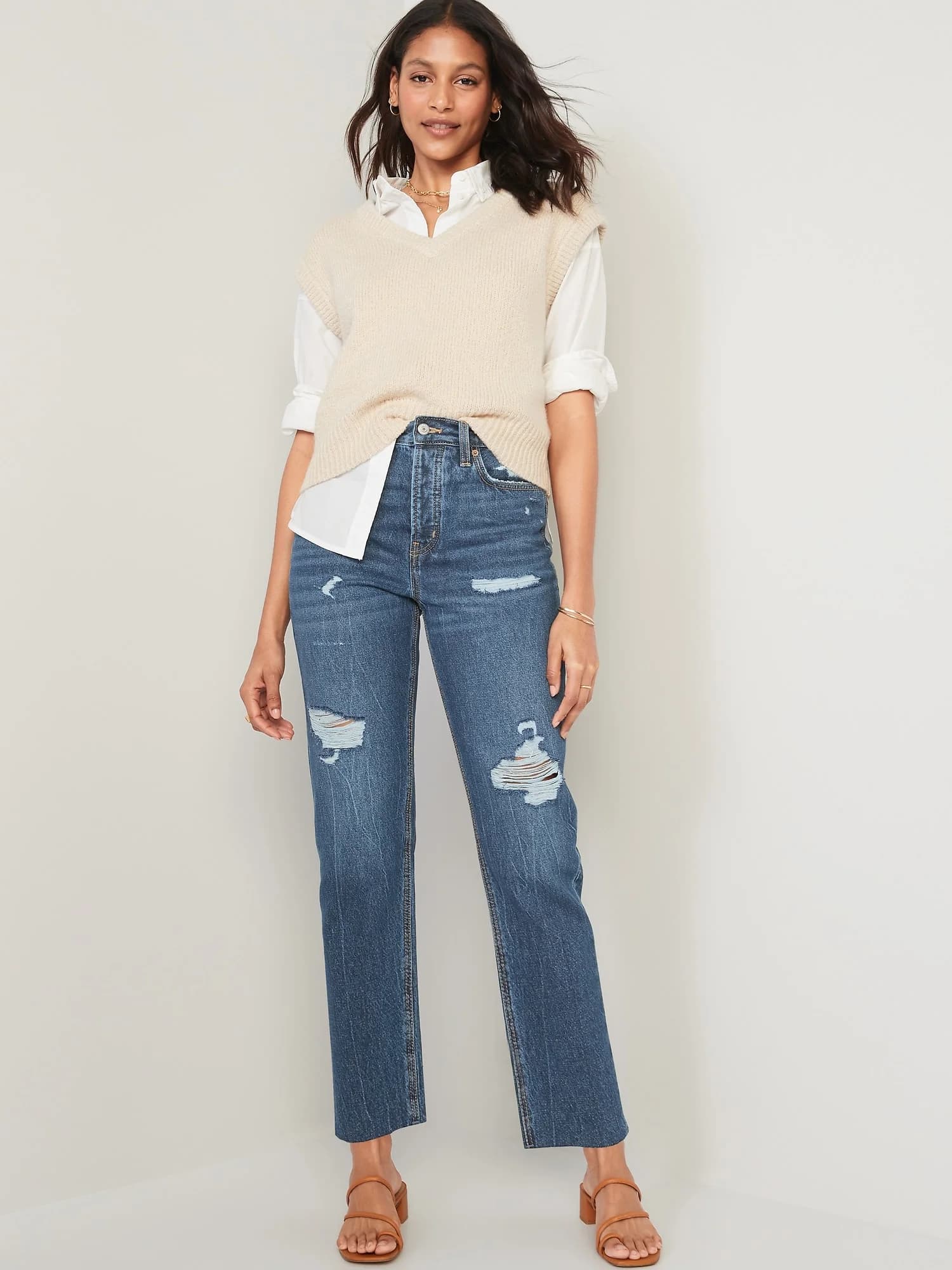 Old Navy - Quần Jean Nữ Ống Đứng - ANNIE