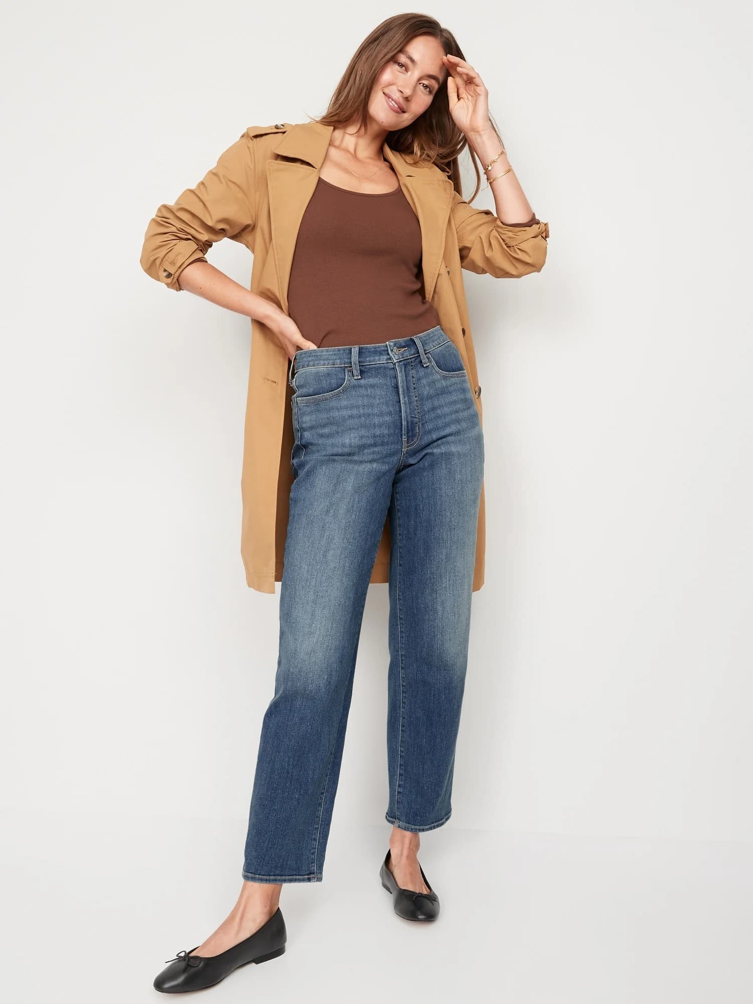 Old Navy - Quần Jean Dài Nữ - CAMPECHE