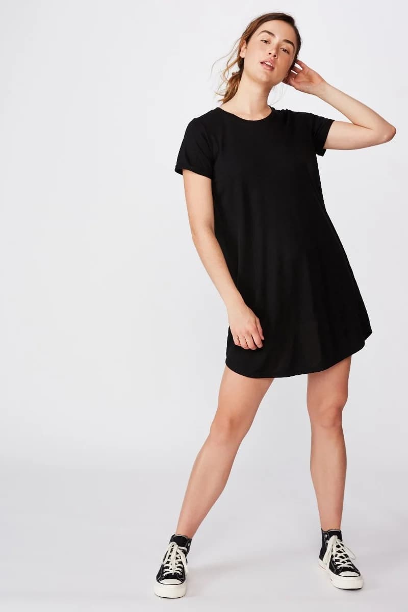 Cotton On - Đầm Suông Nữ - Tina Tshirt Dress 2 - BLACK 2