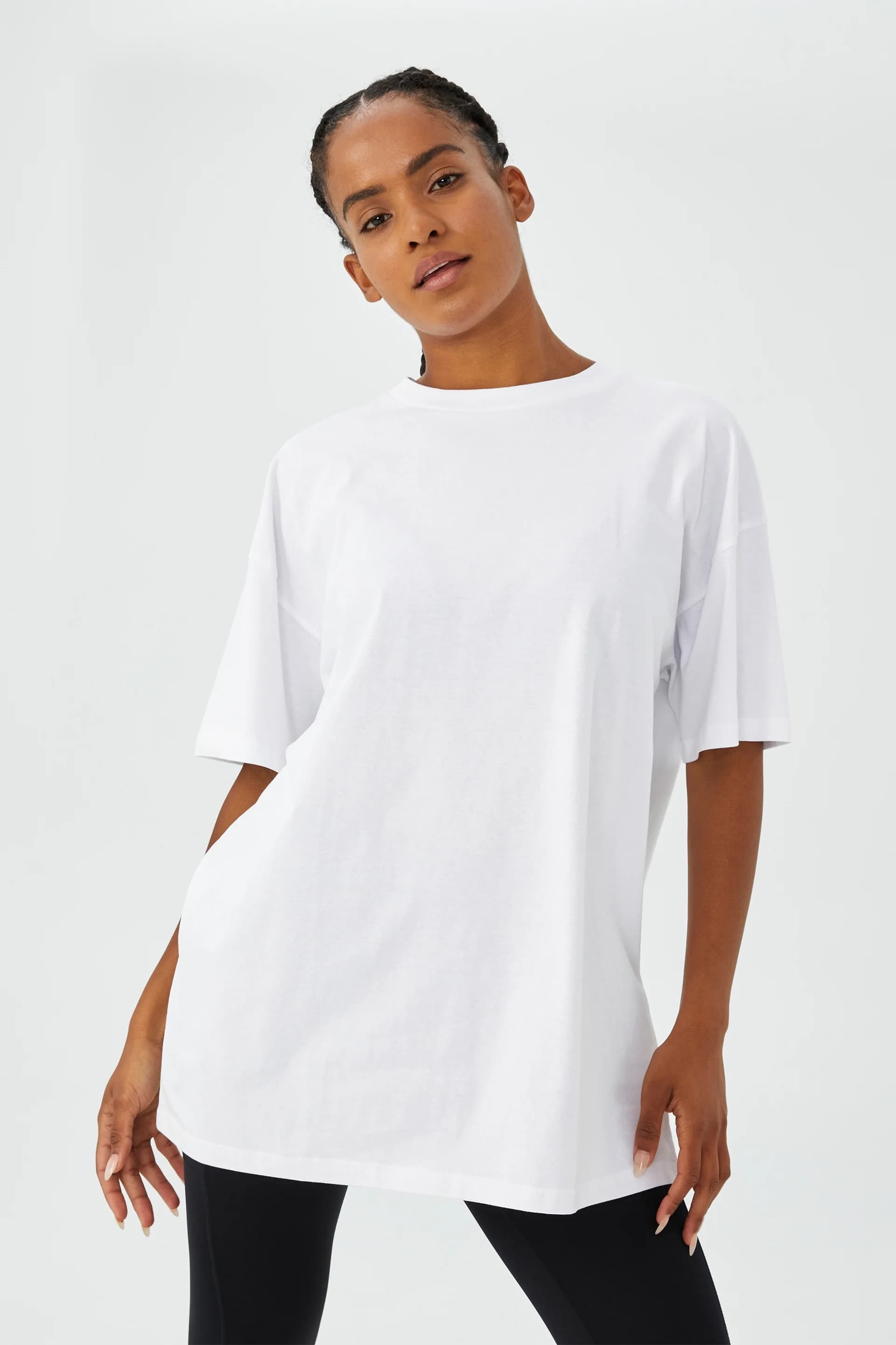 Cotton On Body - Áo Thun Tay Ngắn Nữ - Oversized Active Tshirt - WHITE