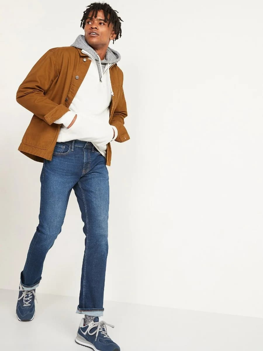 Old Navy - Quần Jean Nam Straight Fit - DARK