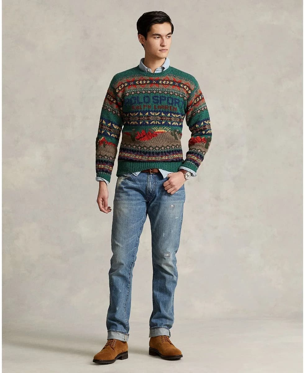 Polo Ralph Lauren - Quần Jeans Nam Varick Slim Straight Distressed Jean - BLUE