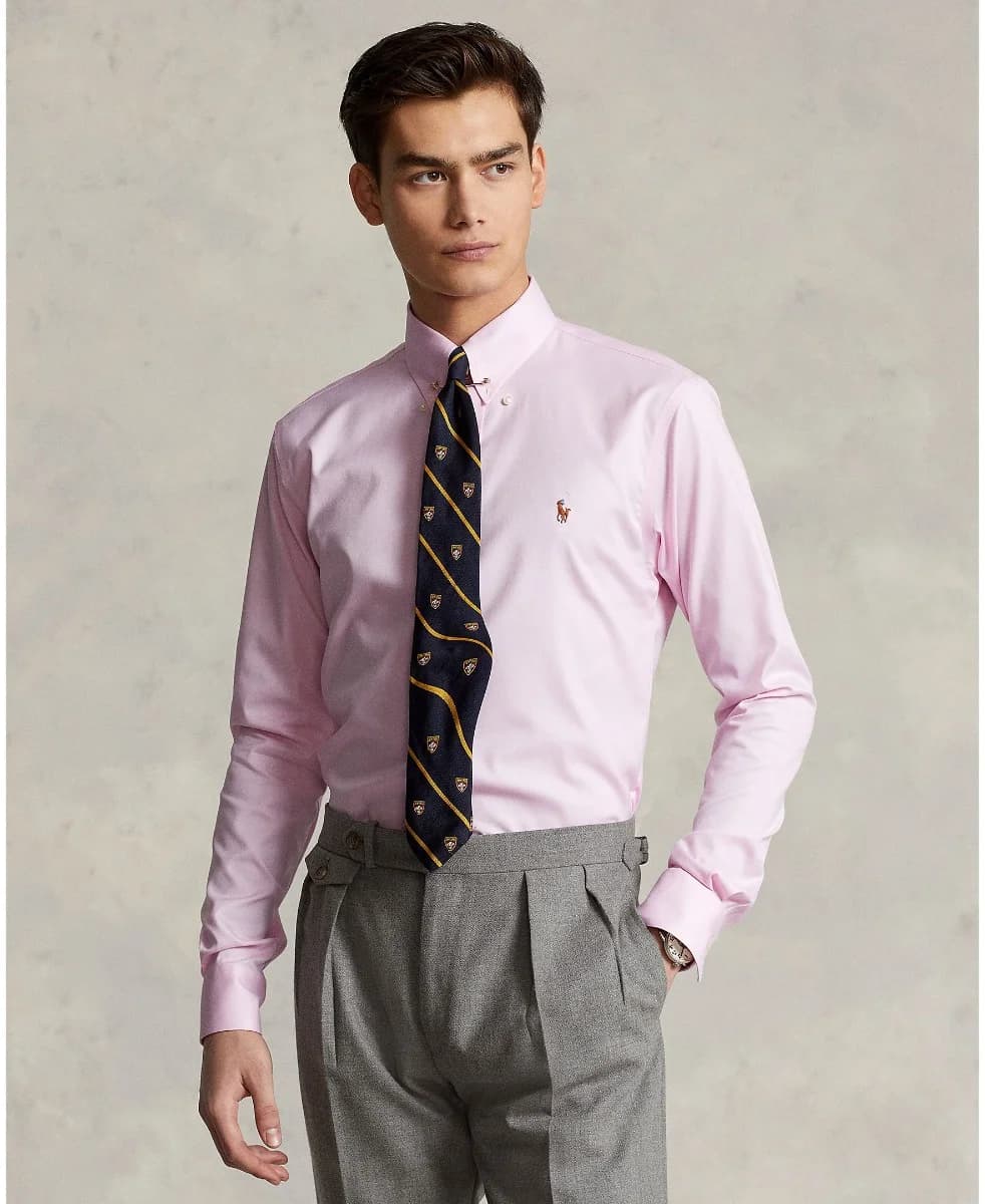 Polo Ralph Lauren - Áo Sơ Mi Nam Tay Dài Custom Fit Oxford Shirt - PINK