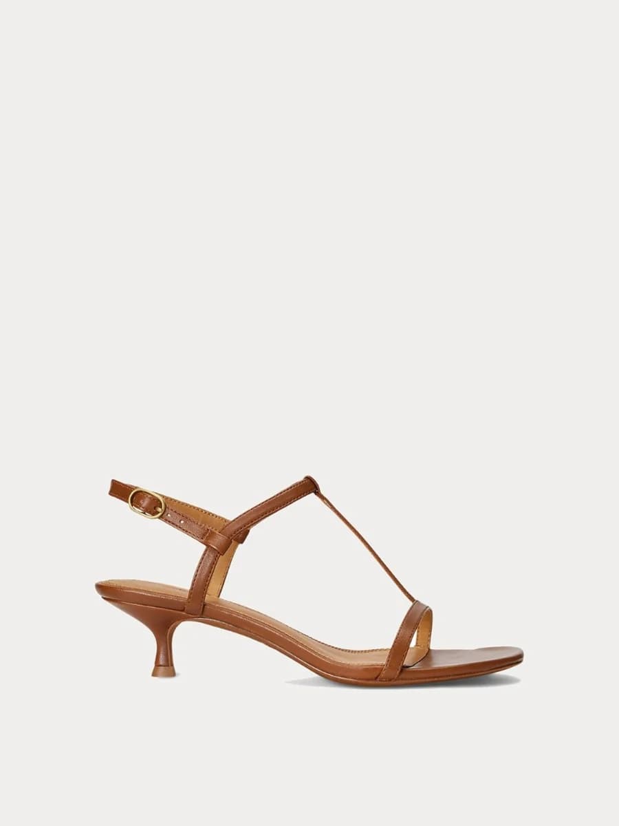 Polo Ralph Lauren - Giày Nữ Clr Ktn Heel-Sandals-Heel Sand - BROWN