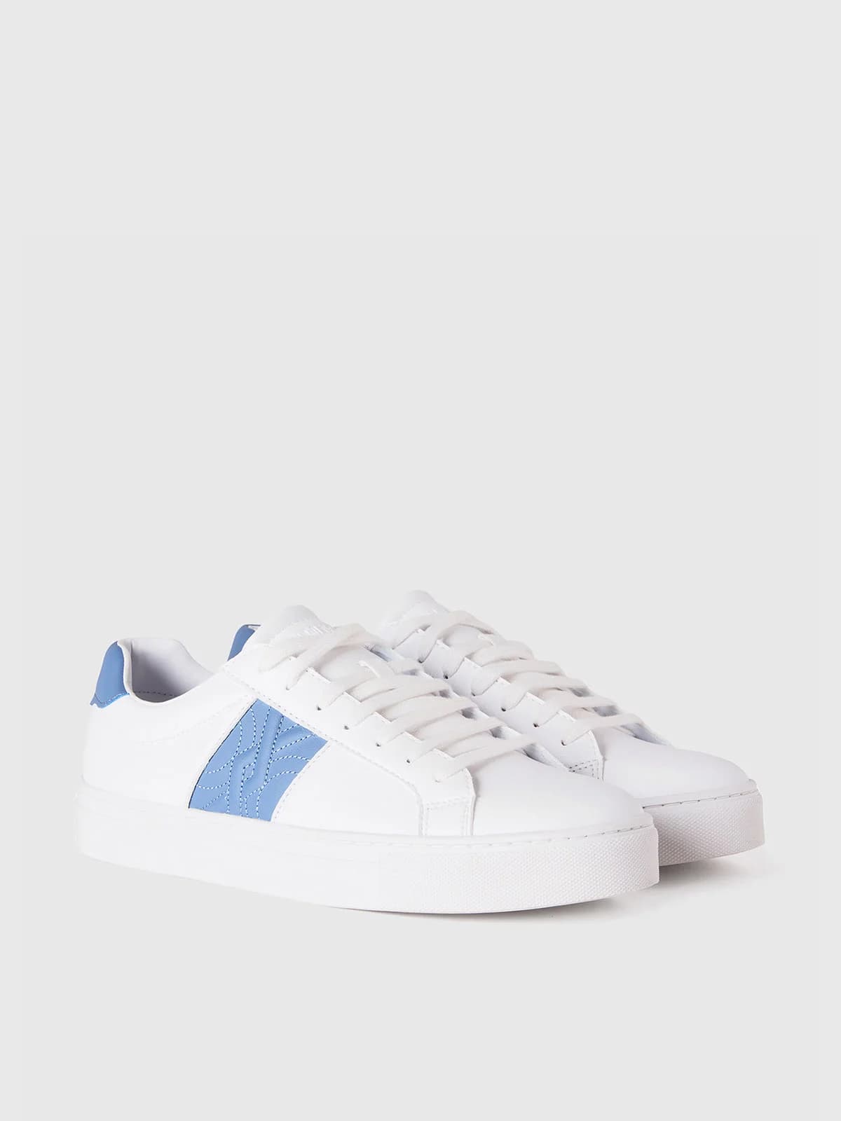 United Colors of Benetton - Giày Thể Thao Low-Top Sneakers With Logo - SKY BLUE
