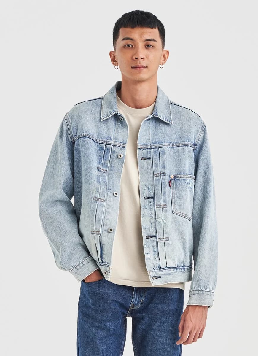 Levi's - Áo Khoác Jeans Nam - Z7771 LIGHT INDIGO WORN IN