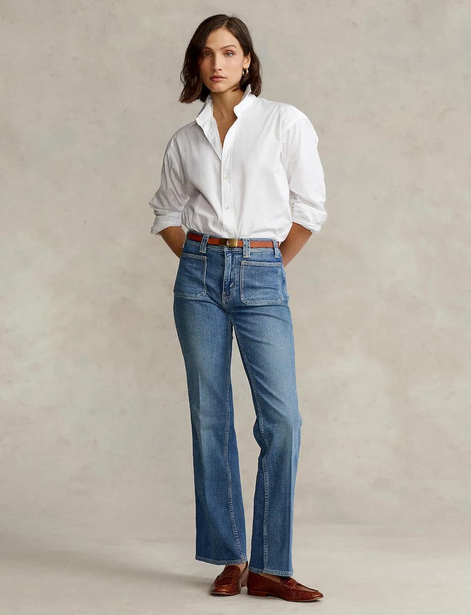 Polo Ralph Lauren - Quần Jeans Nữ Jenn Flare Jean - BLUE