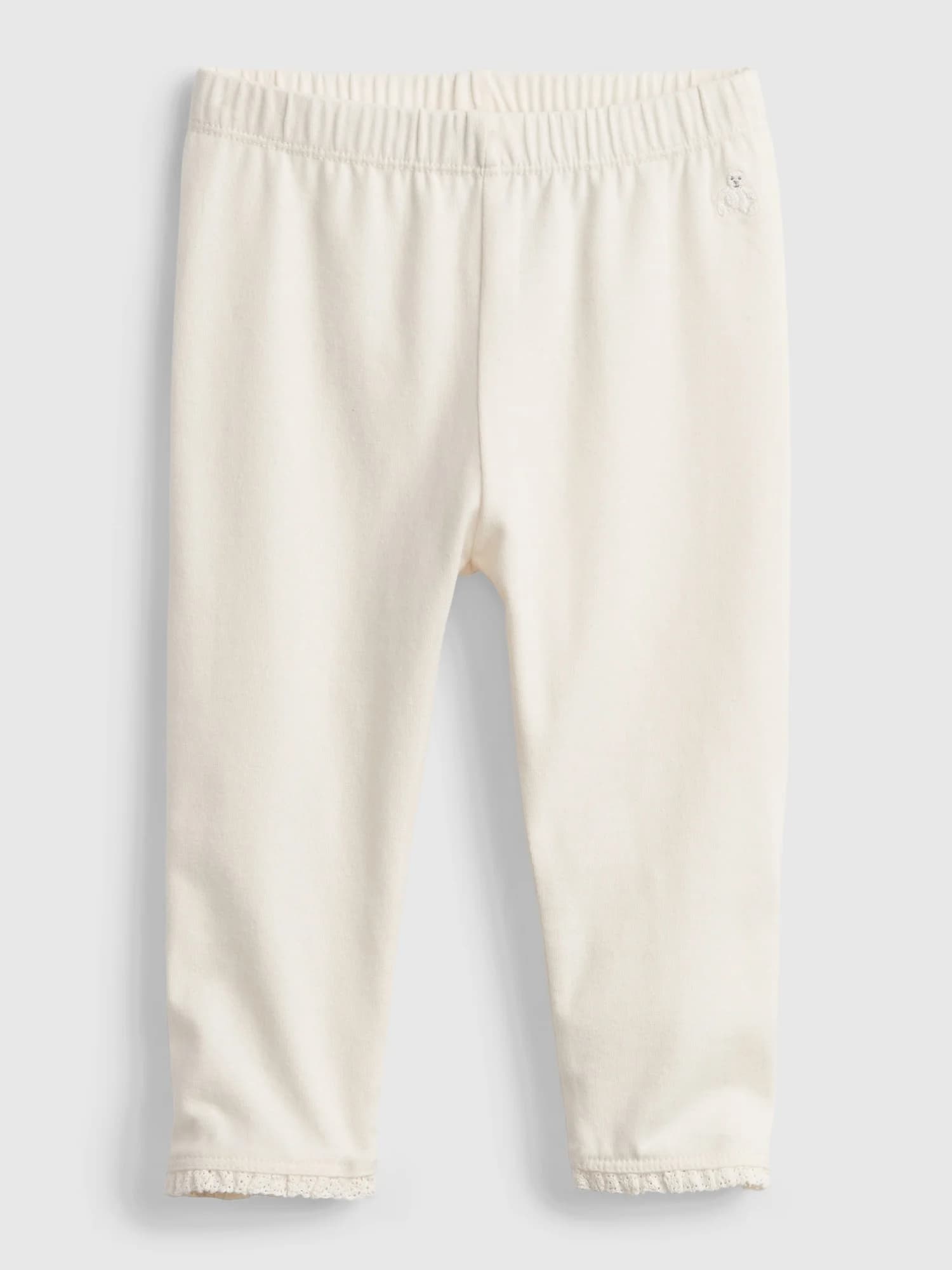 GAP - Quần Thun Dài Em Bé Gái - Legging - IVORY FROST