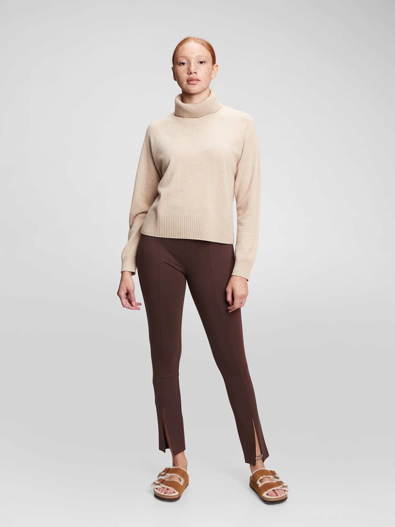 GAP - Quần Vải Dài Nữ - High Rise Legging - RICH EGGPLANT