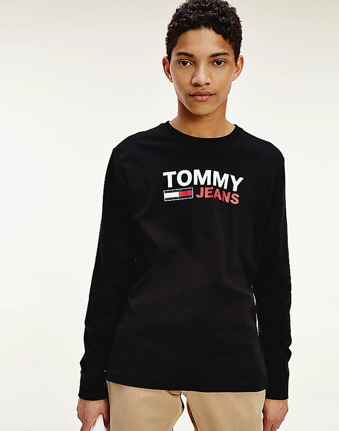 Tommy Jeans - Áo Thun Nam Tay Dài TJM Longsleeve Corp Logo Tee - BLACK