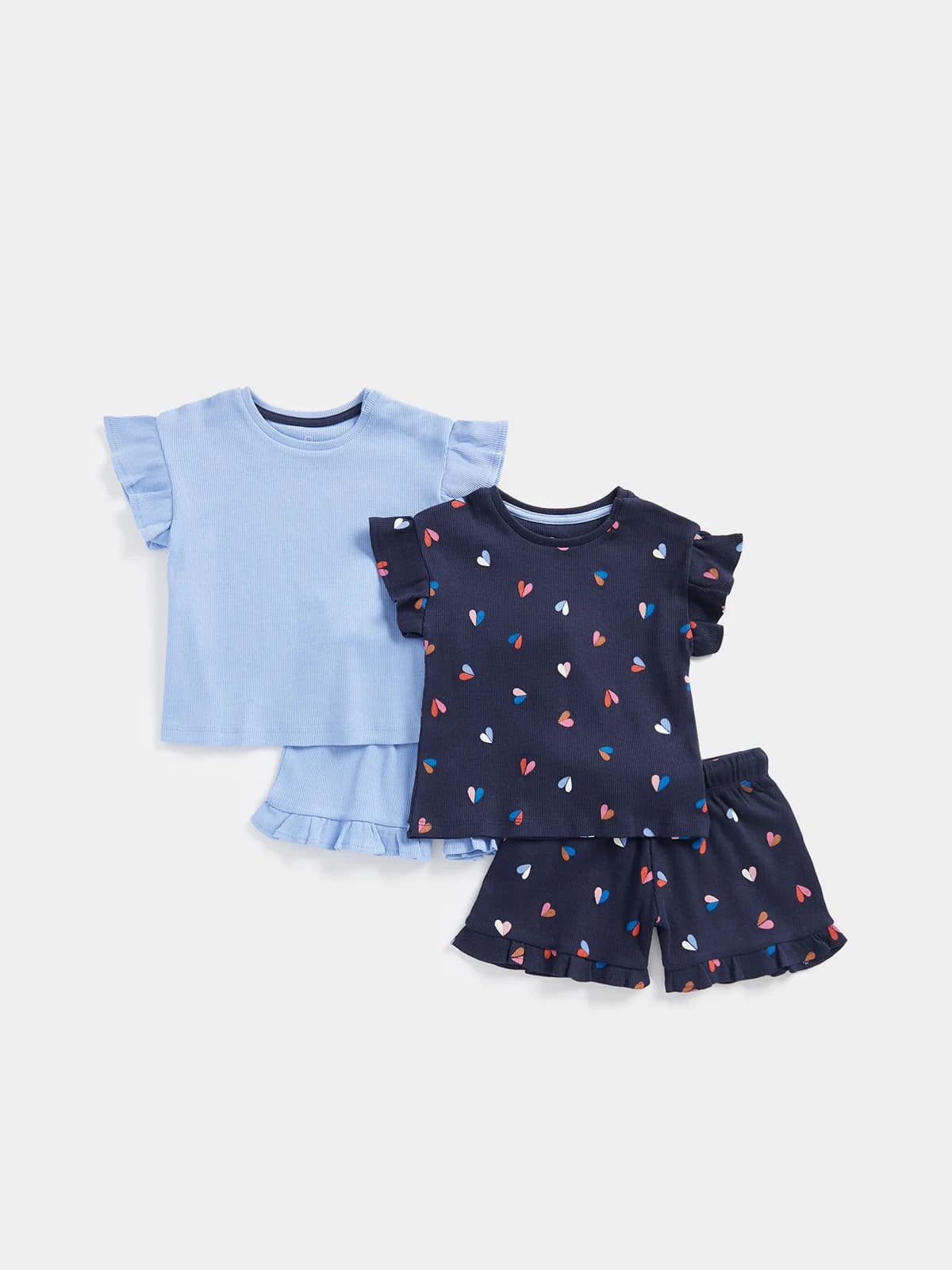 mothercare - set 2 áo thun kèm 2 quần short - BLUE